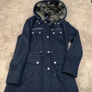 Navy wool coat
